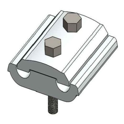 CONECTOR DOBLE VIA DE BRONCE ESTAÑADO 70MM M1C00308 ARAGCU PT