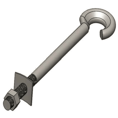 PERNO GANCHO FIN DE LINEA DE F°G° 3/4''X300 D1PE0723 ARAGCU FO