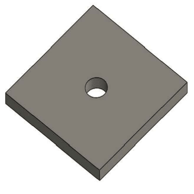 ARANDELA CUADRADA PLANA DE F°G° 3''X3/16''X21MM D1AR0119 ARAGCU RT