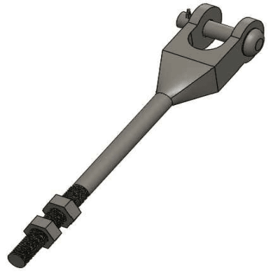 PERNO CABEZA HORQUILLA DE A°G° 16X203MM D1PE0400 ARAGCU MT