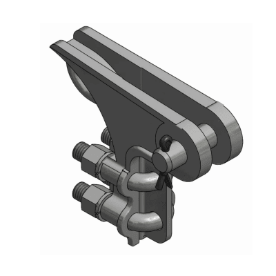 GRAPA DE ANCLAJE TIPO PISTOLA DE 2 PERNOS P/COND. 16-50MM DE AL (W) D1GR0504 ARAGCU MT