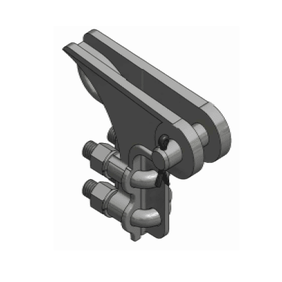 GRAPA DE ANCLAJE TIPO PISTOLA DE 2 PERNOS P/COND. 16-50MM DE AL (W) D1GR0514 ARAGCU MT