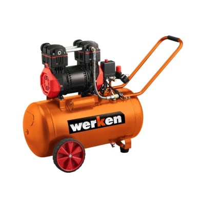 COMPRESORA DE AIRE SILENCIOSO 1HP 50 LITROS WERKEN