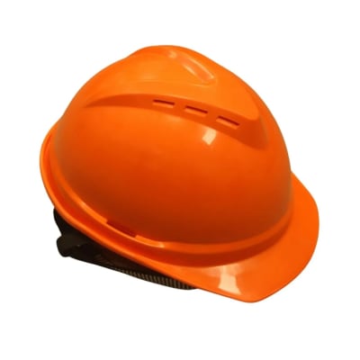 CASCO ESTILO V CON VENTILACION NARANJA WERKEN