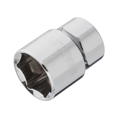 DADO HEXAGONAL 21MM ENCASTRE 1/2 CROMADO MODELO 488743 STANLEY