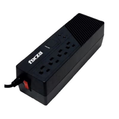 ESTABILIZADOR FVR1012 500W NEGRO CON REGULADOR AUTOMATICO DE VOLTAJE FORZA