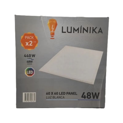 PACK X 2 PANEL LED LUMINIKA 48W 60X60 LUZ FRIA LUMINIKA