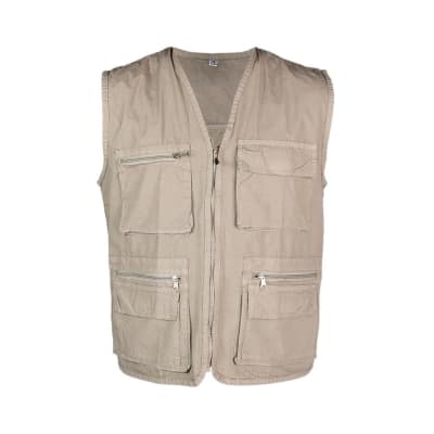CHALECO DE TRABAJO DRILL BEIGE TALLA M WERKEN
