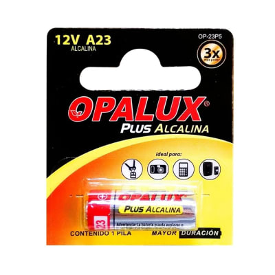 PILAS ALCALINA 12V A23 - PACK X 5 BLISTER OPALUX