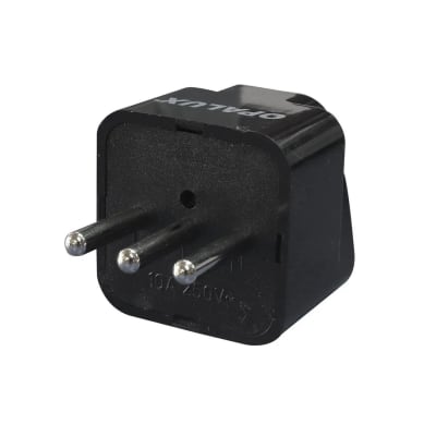 ADAPTADOR 3 EN LINEA NEGRO 10AMP 250VAC OPALUX