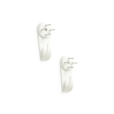 GANCHOS DE PLASTICO ZENDER MAGICO 5 CM X 2 UNIDADES BLANCO ZENDER