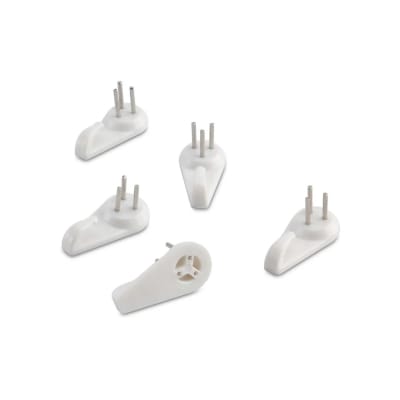 GANCHOS DE PVC ZENDER MAGICO 3 CM (6KG) X 5 UNIDADES BLANCO ZENDER