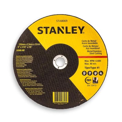 DISCO DE CORTE INOX. 9''-230X2.5MM STANLEY