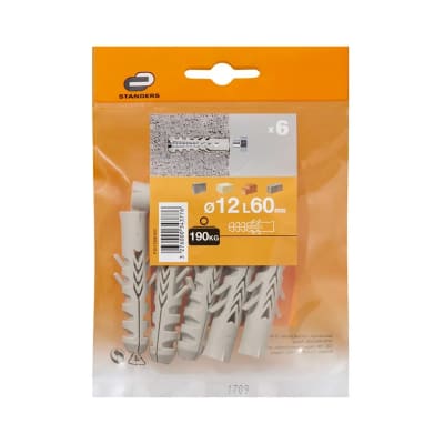 TARUGO 12X60MM X 6 UNIDADES STANDERS