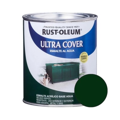 ESMALTE AL AGUA VERDE OSCURO BRILLANTE 0,946 LTS RUST OLEUM