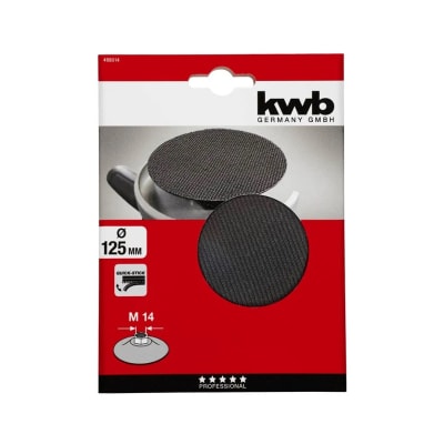 PLATO BASE VELCRO 125MM P/AMOLADORA M14 KWB