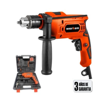 TALADRO PERCUTOR KF-ID20+KF-6030 550W + 12 ACCESORIOS WERKEN