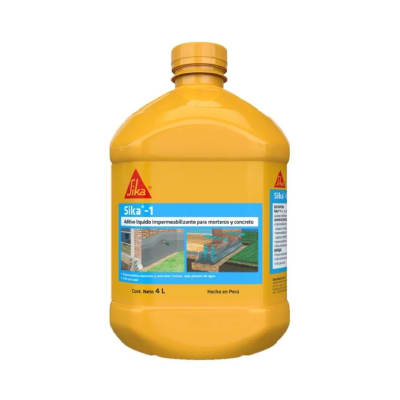 IMPERMEABILIZANTE DE CONCRETO SIKA-1 LIQUIDO 4L SIKA