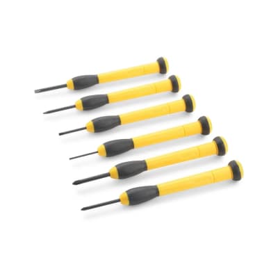 JUEGO DE DESARMADORES DE PRECISION MODELO PRESICION ACERO CROMADO AMARILLO PRETUL