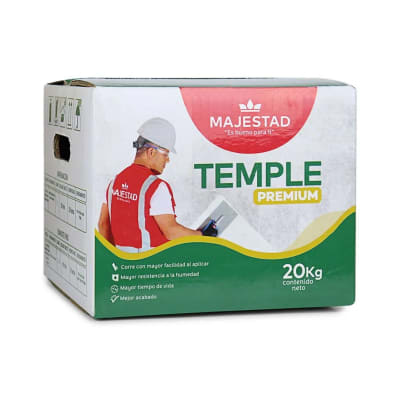 PINTURA TEMPLE PREMIUM BLANCO MATE 20KG MAJESTAD