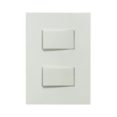 PLACA ARMADA INTERRUPTOR DOBLE MATTE BLANCO ORANGE