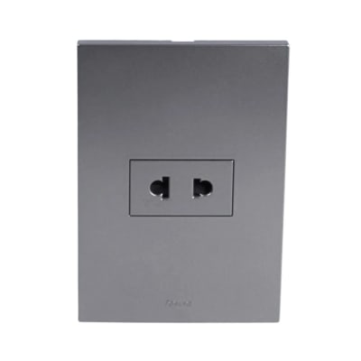 PLACA ARMADA TOMACORRIENTE SIMPLE UNIVERSAL MATTE TERRA ORANGE