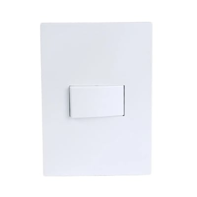 PLACA ARMADA CONMUTADOR SIMPLE MATTE BLANCO ORANGE