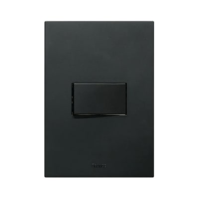 PLACA ARMADA INTERRUPTOR SIMPLE MATTE NEGRO ORANGE
