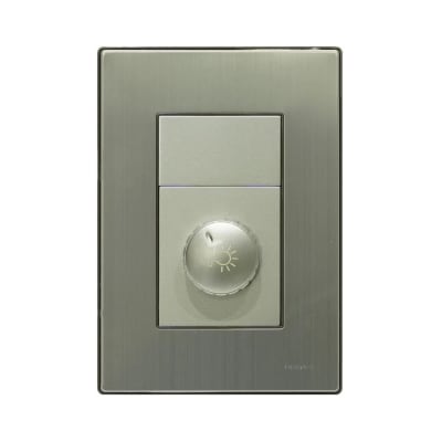 PLACA ARMADA INTERRUPTOR DIMMER ACERO INOXIDABLE ORANGE