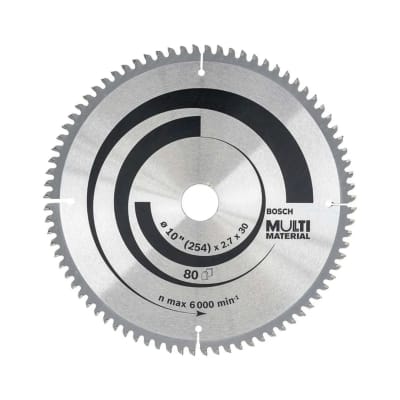 DISCO DE SIERRA MULTIMATERIAL 10'''' DE 80 DIENTES BOSCH