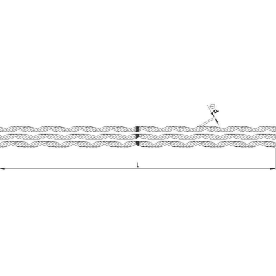 PROTECCIONES PREFORMADA CABLE DE ACERO GALVANIZADO Ø:13.91-14.60MM NEGRO MODELO ETMAC 139-146 ARAGCU AT