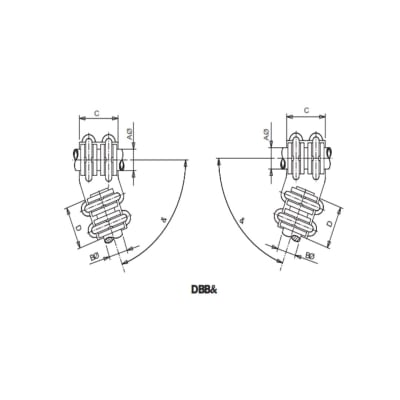 DERIVACION EN ANGULO DE TUBO A BORNA CU Ø:50/30MM DBB&-5030 ARAGCU AS