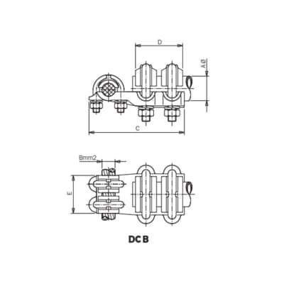 DERIVACION EN T PARA CABLE PASANTE CU Y DERIVADO TUBO/BORNA DE CU DCB-15060 ARAGCU AS