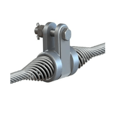 GRAPAS DE SUSPENSION ARMADA PARA CABLE ACERO GALV Ø:10.21-10.80MM MODELO GAS-1 / 10.5-AC ARAGCU AT