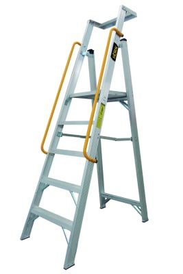 ESCALERA TIPO PLATAFORMA 9 PASOS ALUMINIO HESC-AL-6-09-IA HORN
