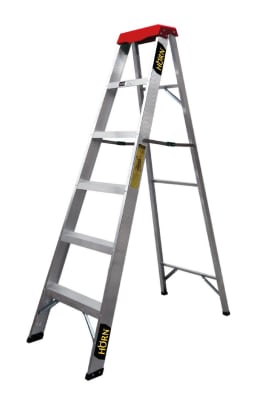 ESCALERA TIPO TIJERA SIMPLE 9 PASOS ALUMINIO TIPO 2 HESC-AL-4-09-II HORN