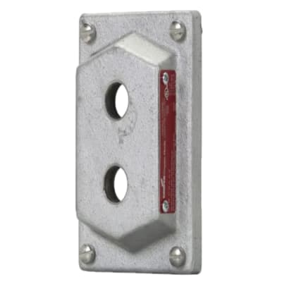 TAPA P/ESTACION CTRL FLEXSTATION DS CIEGA C/2 HUECOS NEMA 3R/7 CL1 DIV1 CROUSE HINDS