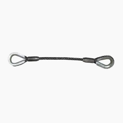 ESTROBO DE CABLE DE ACERO OJO GUARDACABLE 1 1/4''X2MTS AMERICAN BULL