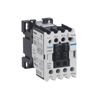 CONTACTOR EW 9A/AC3 1NA 380V 50/60HZ. HAGER