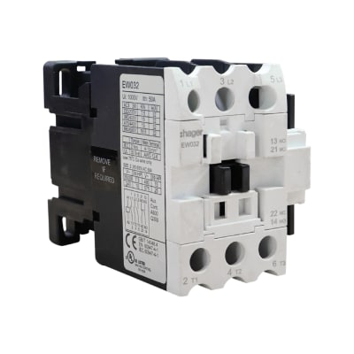 CONTACTOR EW 32A/AC3 1NA+1NC 380V 50/60HZ. HAGER