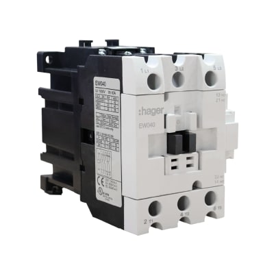 CONTACTOR EW 40A/AC3 1NA+1NC 380V 50/60HZ. HAGER