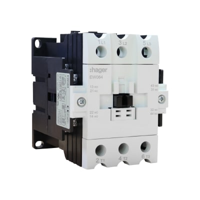 CONTACTOR EW 64A/AC3 1NA+2NC 110V 50/60HZ. HAGER