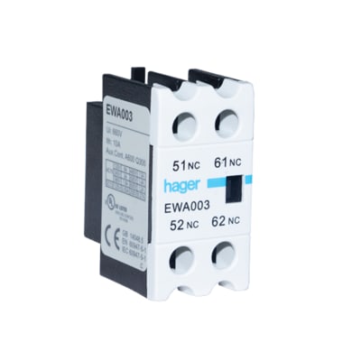 CONTACTO AUXILIAR FRONTAL 2NC PARA CONTACTOR 7A A 90A HAGER