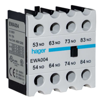 CONTACTO AUXILIAR FRONTAL 4NC PARA CONTACTOR 7A A 70A HAGER