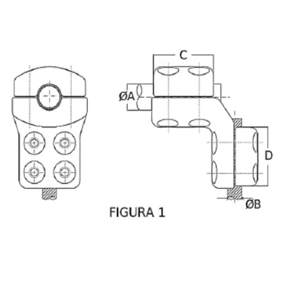 CONECTORES ANTICORONA TUBO-CABLE ACODADO 90° F1 T:Ø30MM C:Ø15.8-17-17MM MODELO 350.81 ARAGCU EI