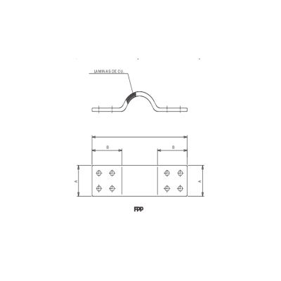 CONEXIÓN DE DILATACION PARA UNION DE PLETINAS DE CU Ø:100X450MM FPP-66/450 ARAGCU AS
