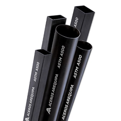 TUBOS CUADRADOS NEGROS LAC A500 38X38X3MMX6MT ACEROS AREQUIPA