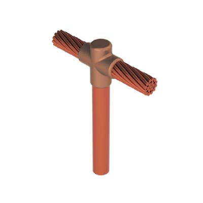 MOLDE CABLE 2/0 AWG A VARILLA PARA TIERRA 3/4'' GO342/0B HARGER