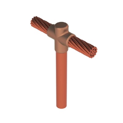 MOLDE CABLE A VARILLA PARA TIERRA 3/4'' COPPER BONDED ROD 4/0 AWG GO344/0B HARGER