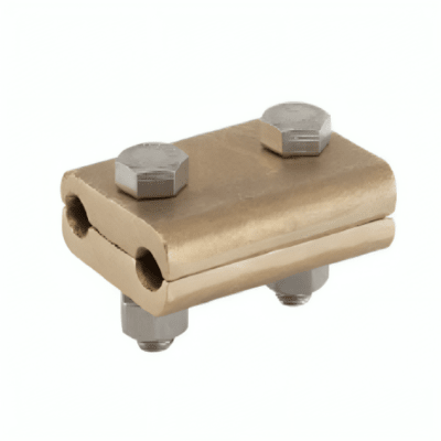 GRAPA P.A.T. PARA 2 CABLES DE COBRE SOBRE ESTRUCTURA Ø:50-70MM GT2-70/40-M12 ARAGCU AS